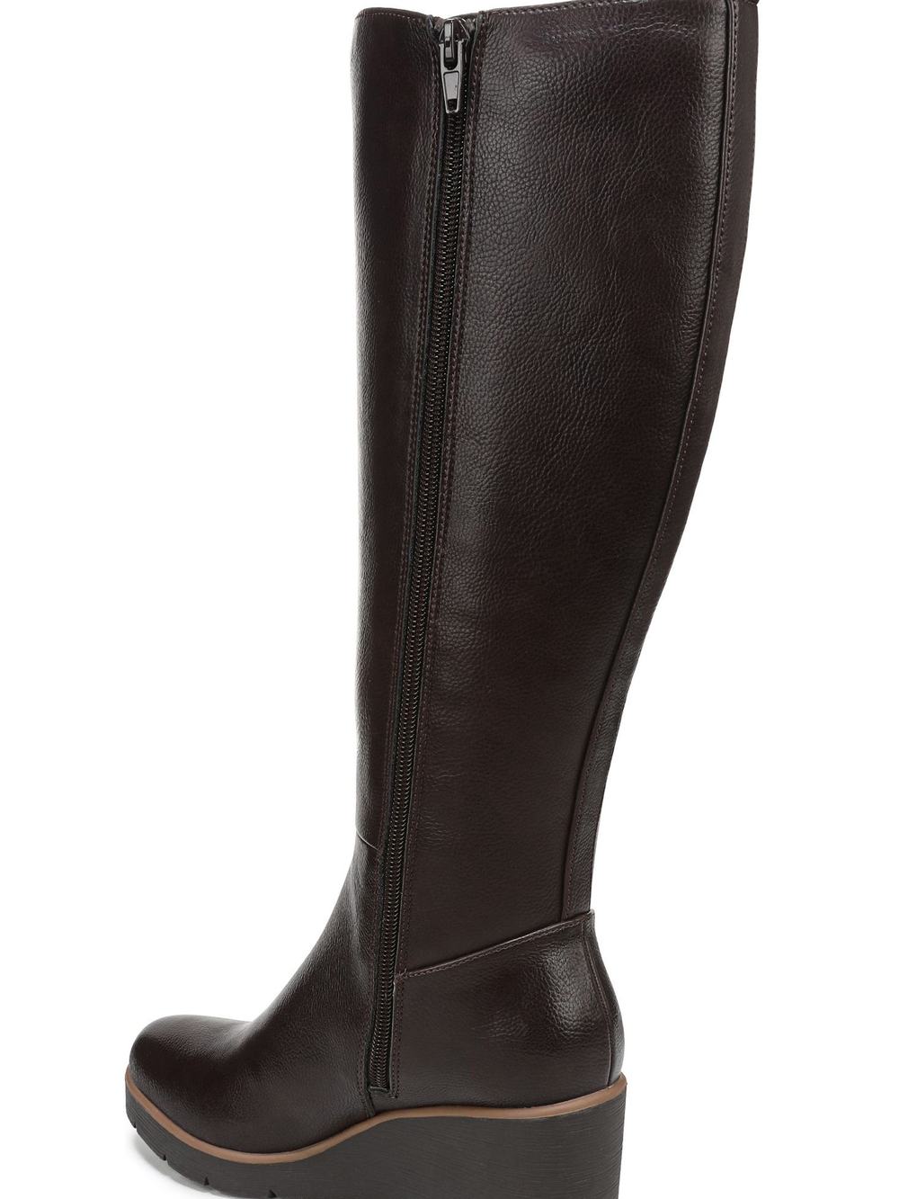 Naturalizer Women's Over-the-Knee Zip Wedge Boot - Dark Brown